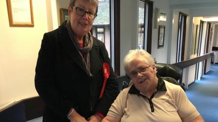 Labour Candidate Diana with Iris