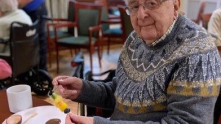 Enjoying Fruit Kebabs