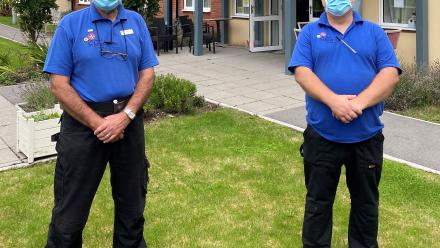 Mark and Darren at Grace Care Centre