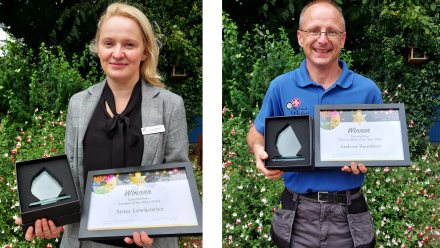 Anna and Andrew with Employee Awards
