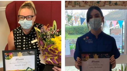 Michelle and Libby with their awards