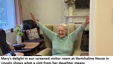 Mary welcomes her daughter to Hartsholme in Lincolnshire