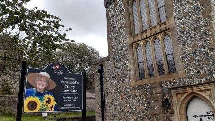 St Wilfrid's Priory main entrance and signage
