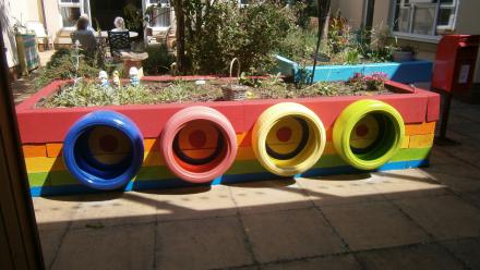 Our colourful new courtyard