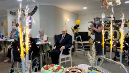 Peter with his birthday cake