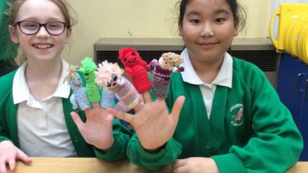 Finger puppets Hullavington school