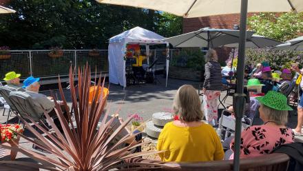 Brian Slade performs for Avonbourne residents