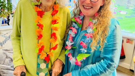 Julie (left) with Amy (Carer) at Marston Court Day Centre_pic