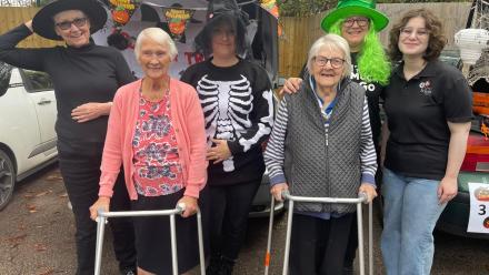 Townsend House residents and the team celebrate Halloween