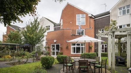 View of Hayward Care Centre from the garden