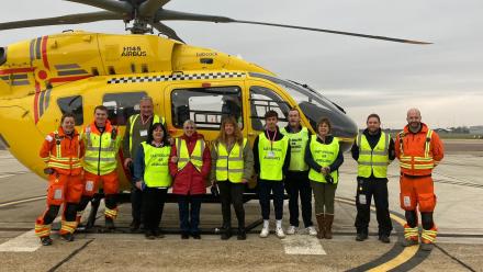 Natalie and Harry visit East Anglian Air Ambulance in Norwich