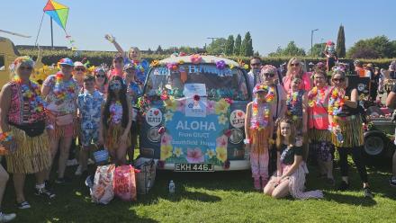 Southfield House's float in the Spalding Flower Parade
