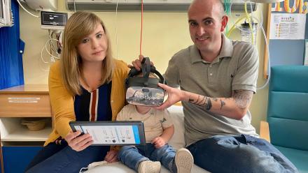 Lucca with Laura and James Beadle