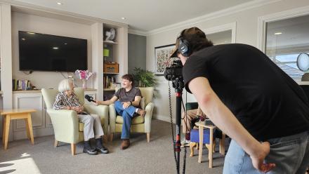 Old Friend Club film at an OSJCT care home