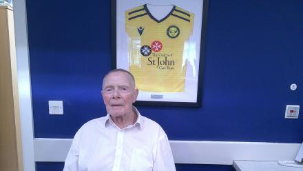 Resident Ivor supporting Launton Ladies FC