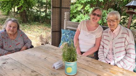 Residents at Langford View out for coffee