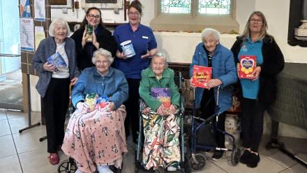 Westgate House attend St Mary's Church Harvest festival with foodbank donations