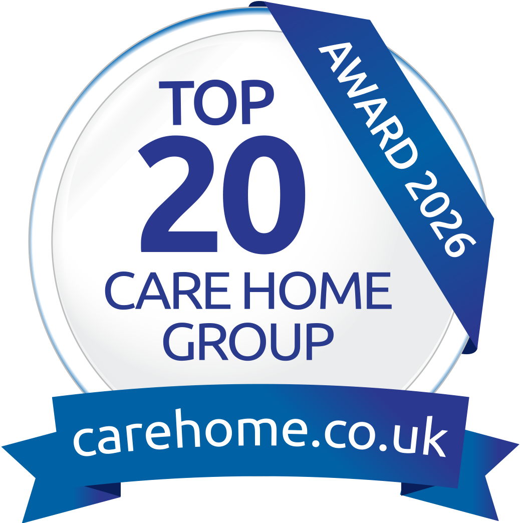 carehome.co.uk top 20 group award badge